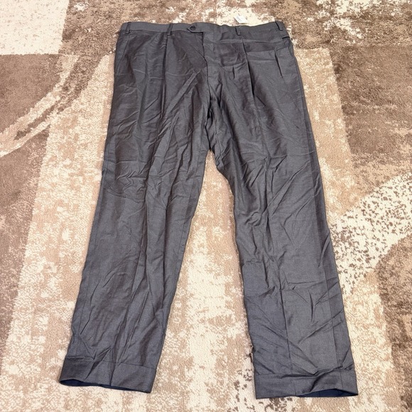 BRIONI Dress Pants Mens 40x30 Gray Trouser100% Wool Cuffed NWT Business